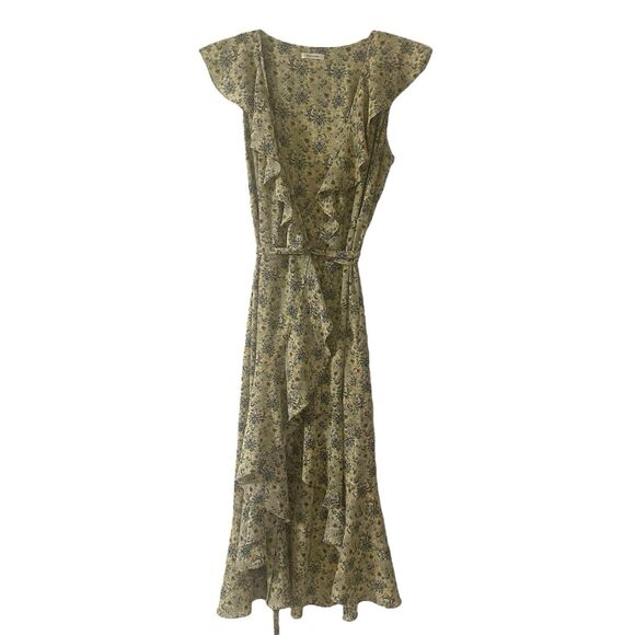 Max Studio Floral Wrap Dress Size XS Boho Coachella Festival Summer Wedding - Picture 1 of 4